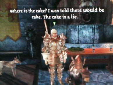 The Cake is a LIE! Dragon Age :)